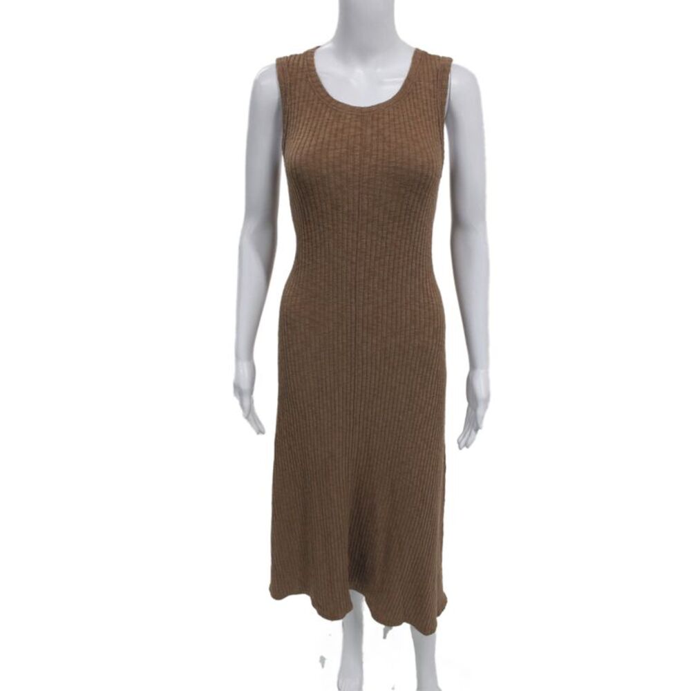 Everlane Women Brown Sleeveless Tank Sweater Midi Dress Size M